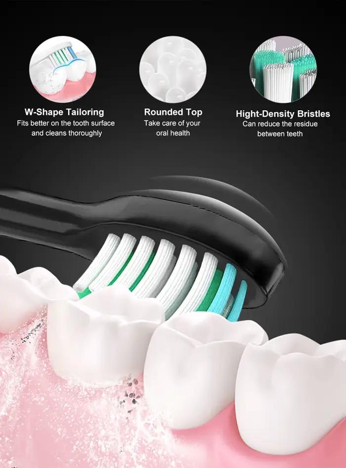 Brosse à dents électrique sonique pour adultes, blanchiment dentaire à ultrasons intelligent, brosse