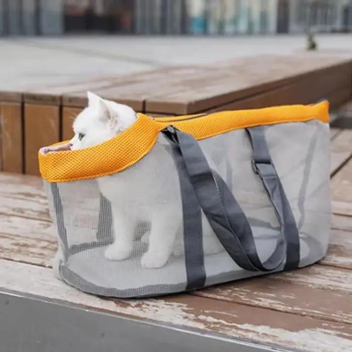 Sac de transport pour chien, sac à main en maille respirante pour petits et moyens chats et chiens, sac à main portable pour chiot, sac de transport pour animaux de compagnie pour les voyages en plein