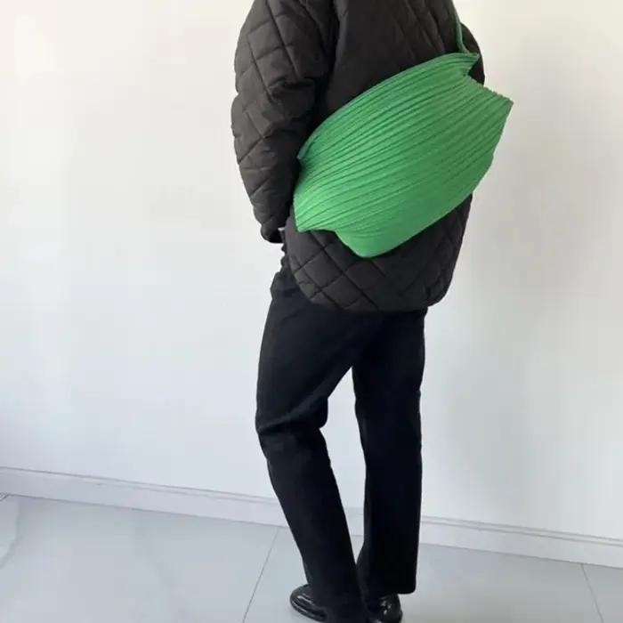 Miyake japonais décontracté sport vent plissé Gyoza sac à bandoulière hommes et femmes avec Simple g