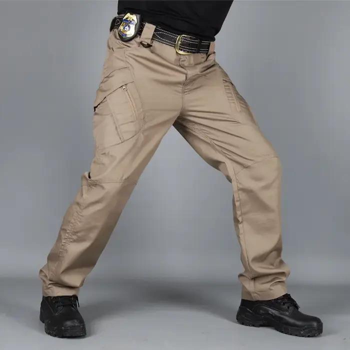 Pantalon tactique militaire homme imperméable résistant multi-poches randonnée travail cargo outdoor
