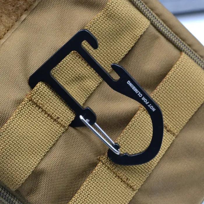 Boucle tactique Woojin en alliage d'aluminium - Crochet détachable rapide ultra-léger pour équipement de chasse outdoor