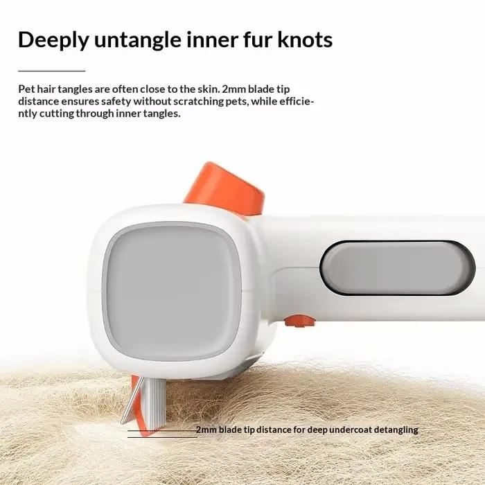 Peigne démêlant et anti-poils 2-en-1 Petgravity pour chiens et chats
