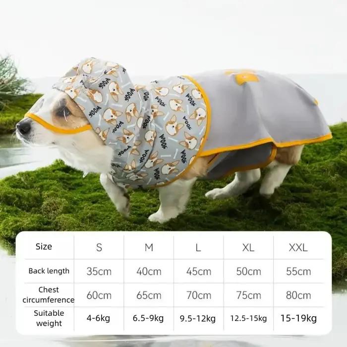 Combinaison imperméable tout-en-un pour Corgi