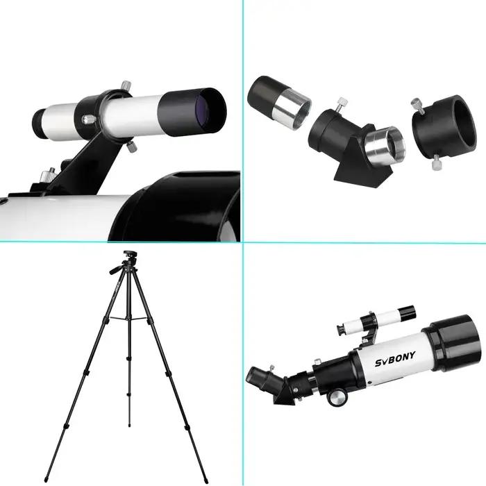 Télescope astronomique réfracteur SVBONY SV501P pour débutants adultes - Observation lune planètes cadeau astronomie