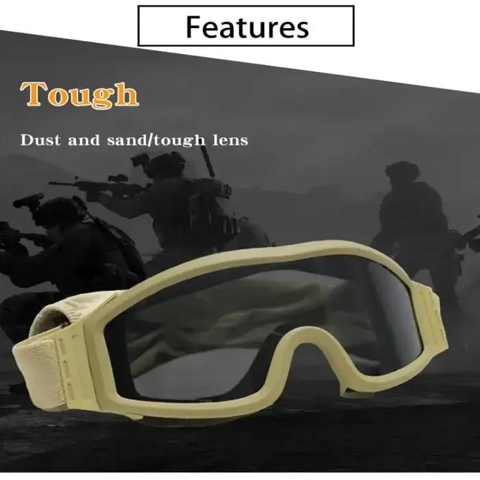 Lunettes de tir tactiques militaires anti-vent sable pour wargame paintball airsoft chasse professionnelle