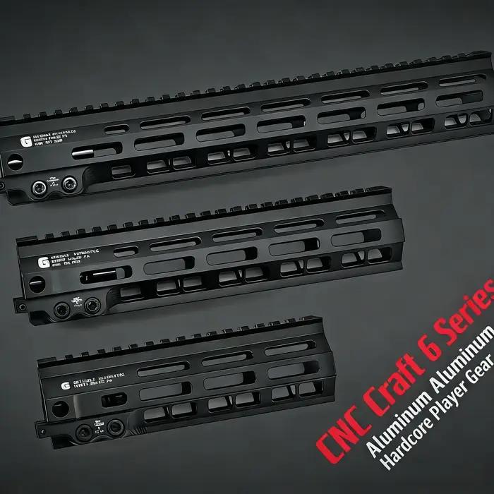 Accessoire pour fusil tactique MK8, garde-main en aluminium 6061 usiné CNC, style M-LOK DD RIS III / Geissele, 9,5/13 pouces, noir/tan