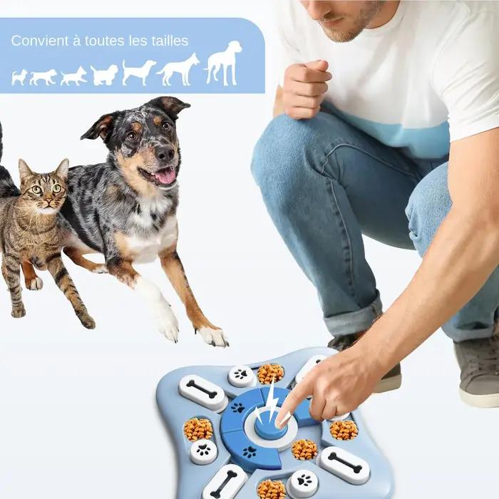 Jouets pour chiens mangeoire lente interactive augmenter chiot IQ distributeur de nourriture manger