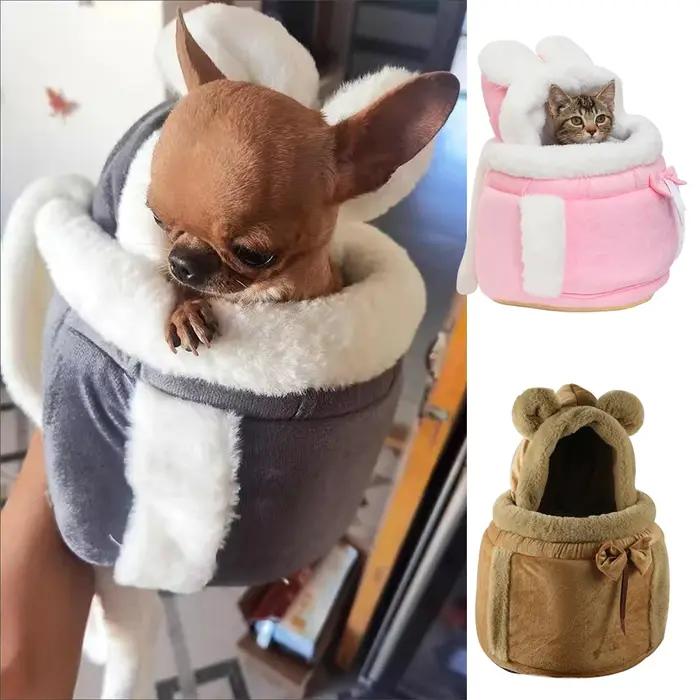 Sac à dos de transport pour chiot Chihuahua douillet et coupe-vent idéal pour petits chiens et chats pour les saisons froide automne hiver
