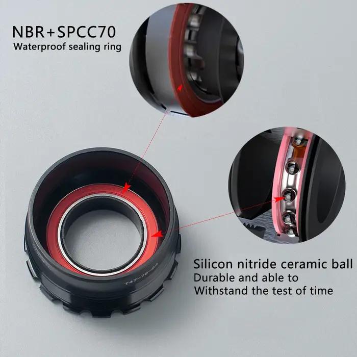 Support de pédalier de vélo, roulement en céramique BB T47, filetage 68mm 73mm 86,5mm Bsa 68mm 73mm