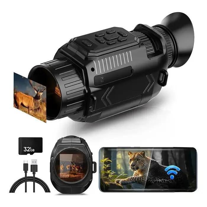 Monoculaire vision nocturne NALFI 4K WiFi avec zoom numérique 28x et carte mémoire 32G intégrée