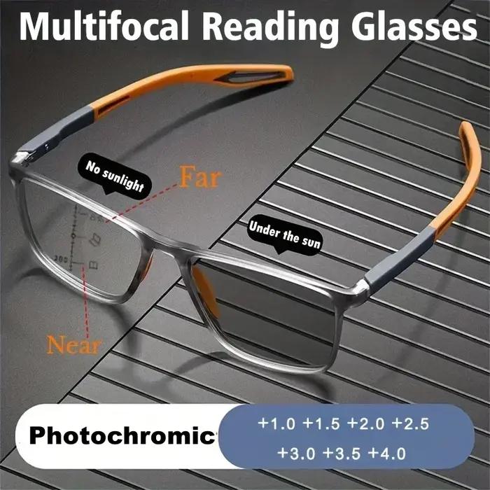 Lunettes de lecture multifocales photochromiques TR90 Anti-lumière bleue, nouvelles lunettes de spor