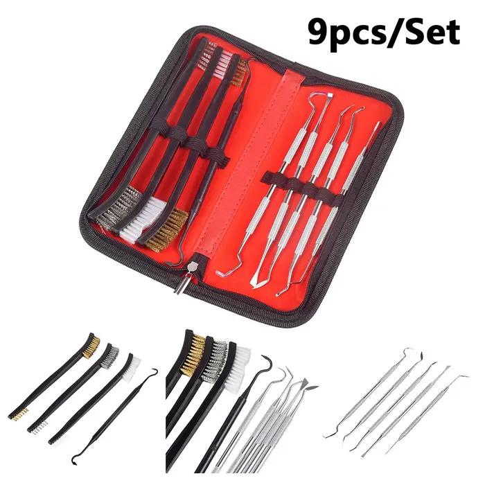 Tactique offre spéciale 9 pièces/ensemble kit de nettoyage d'armes pistolet universel Kit
