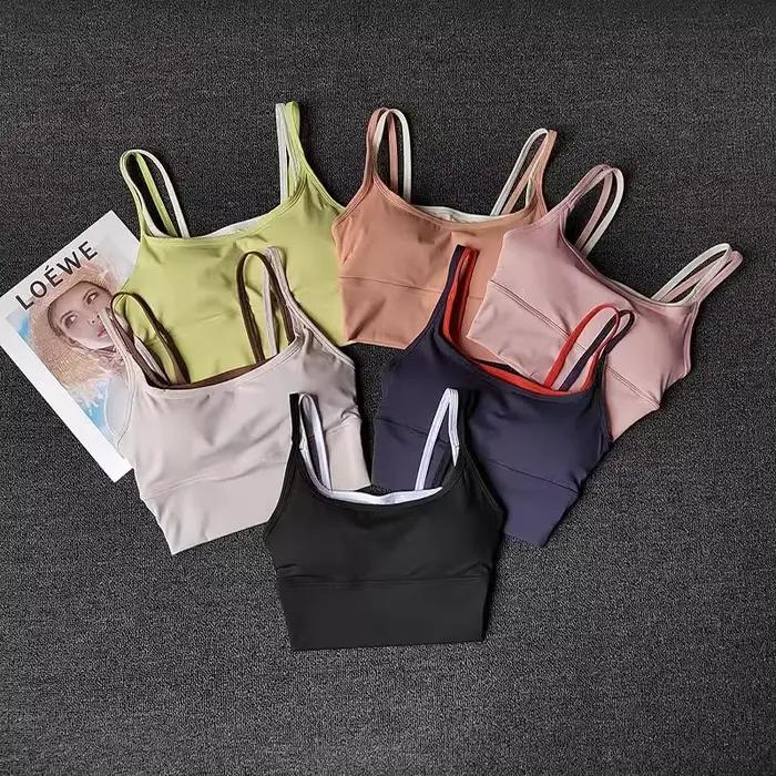 Soutien-gorge de Sport respirant pour femmes, résistant aux chocs, hauts de Fitness, Push Up, haut c