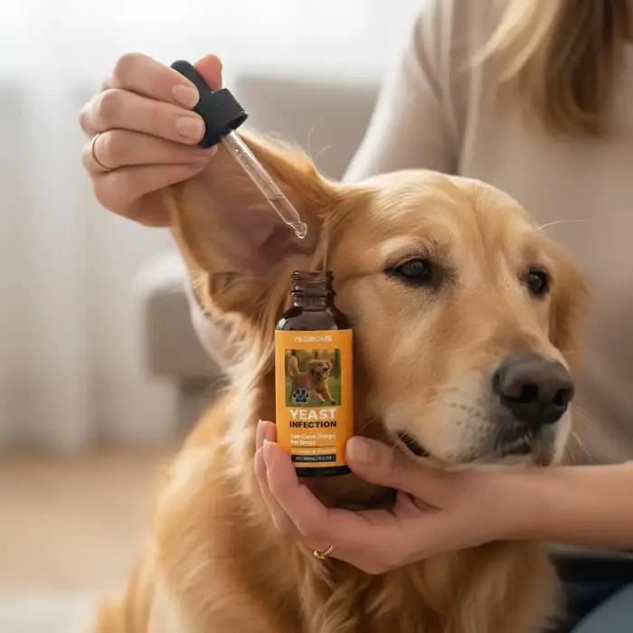 Gouttes pour le soin des oreilles des chiens : Soulagent les démangeaisons