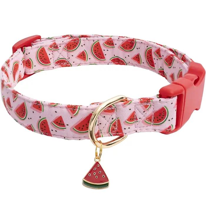 CP602/611-collier de chien de compagnie à motif de fruits avec pendentif en métal