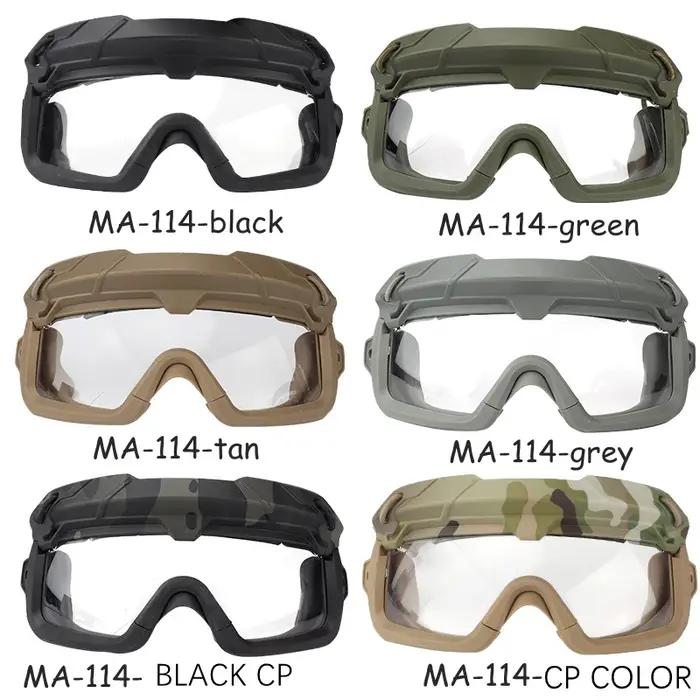 Lunettes tactiques anti-buée pour airsoft paintball CS wargame et randonnée avec casque