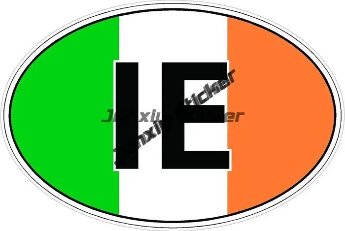 Autocollants emblème drapeau armoiries d'Irlande, Shamrock en détresse, IE irlandais IRL, Code de pa