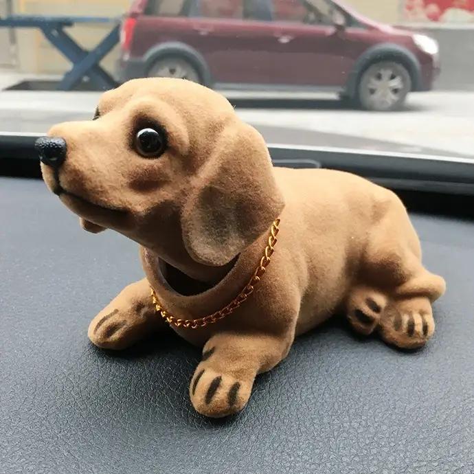 Ornements de voiture poupée Husky Beagle St Bernard berger secouer la tête chien canard décoration Auto intérieur accessoires mignon cadeaux créatifs