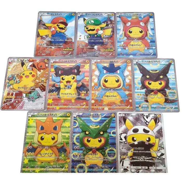10 pièces/ensemble bricolage PTCG Version japonaise carte monstre de poche faite maison dessin animé périphérique Collec