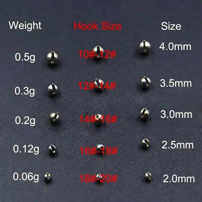 CONTEMPLATOR 20 pièces 2.0mm-4.0mm mouche attachant fente perles de tungstène gabarit Style mouches