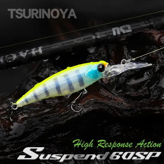 TSURINOYA Max 3.7m 60SP 5.7g leurre de pêche méné suspendu explorateurs SHAD longue coulée appât dur