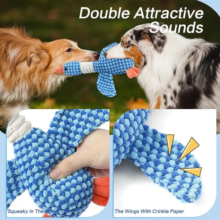 Jouets en peluche canard drôle pour chien
