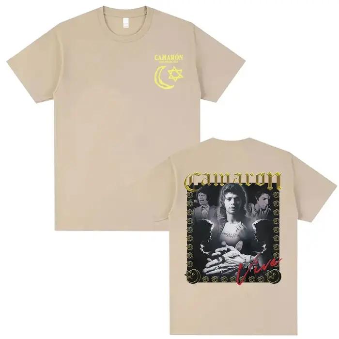 T-shirt Rock Camaron De La Isla collection été 2026 oversize Harajuku rétro gothique homme occassions spéciales