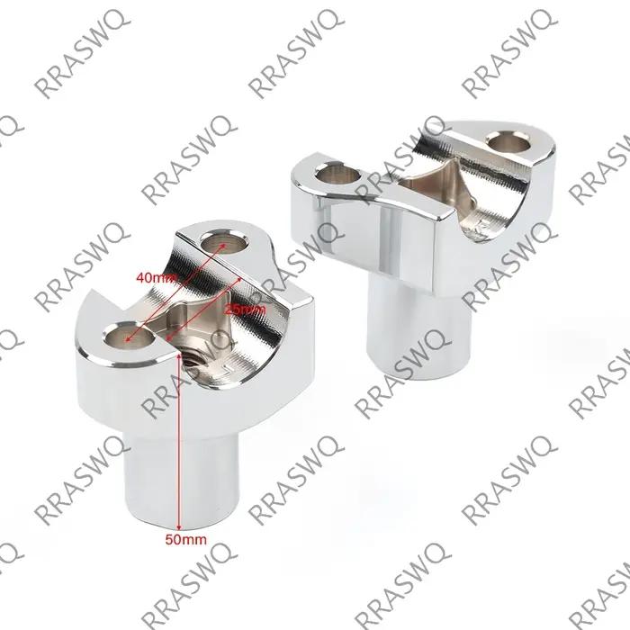 Rehausseurs de guidon droits de 2" pour Harley Bar Dyna Sportster Softail de 1"