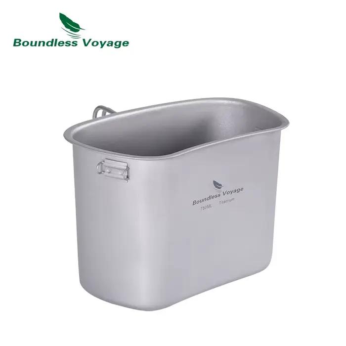 Bouteille de Voyage militaire en plein air Camping randonnée tasses à eau titane ustensiles de cuisi