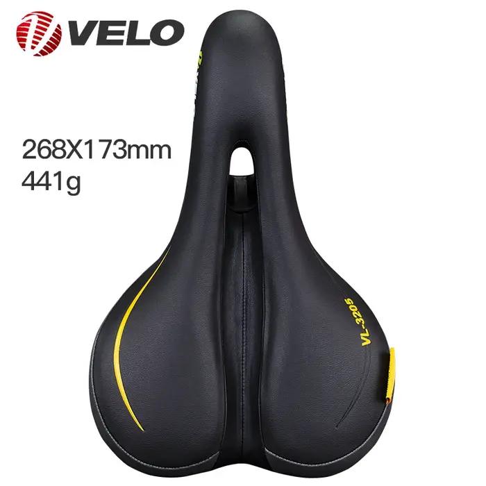 Selle de vélo VELO en simili cuir PU avec coussin d'air pour hommes - confort et durabilité pour vélo de montagne et de route