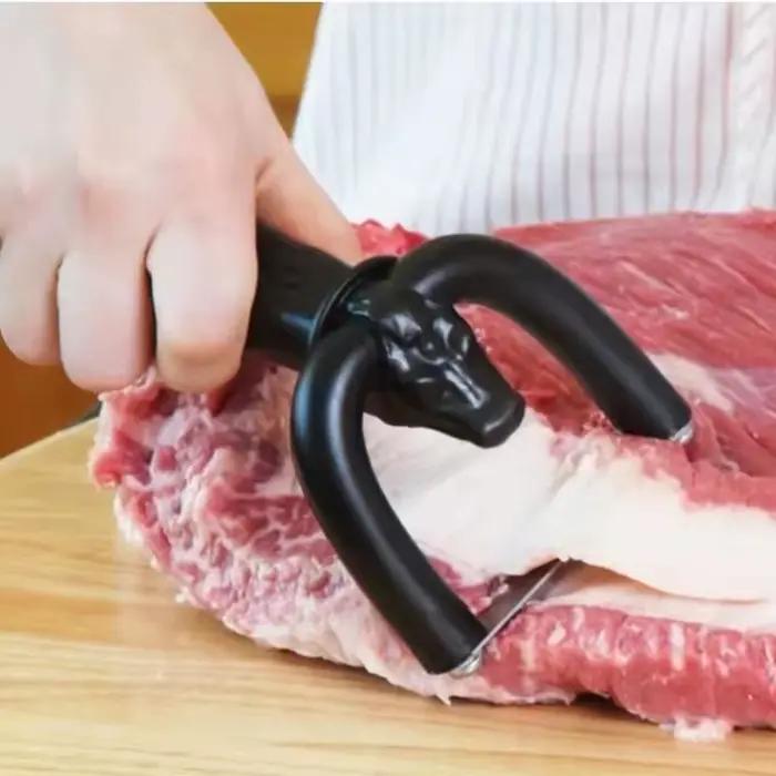 Séparateur de graisse en plastique noir pour bœuf et porc outil de cuisine pour améliorer la texture de la viande et la santé des plats