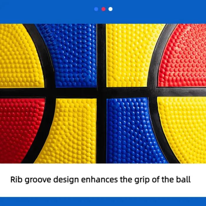 Macaron couleur taille 5 basket-ball idéal pour la maternelle école primaire équipe sport