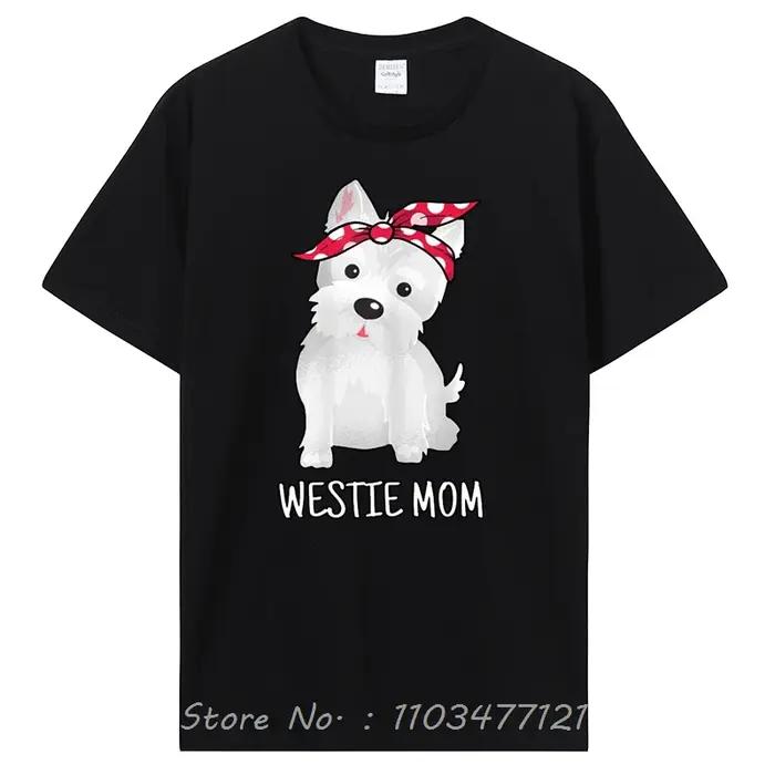Westie maman West Highland blanc Terrier amoureux des chiens cadeau t-shirts graphique coton Streetwear à manches courtes T-shirt hommes vêtements