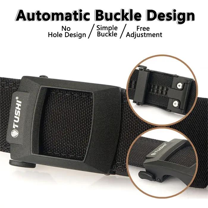 TUSHI nouvelle ceinture tactique dure boucle en métal ceinture militaire réglable rigide robuste à c