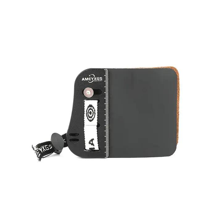 Protège-doigts pour tir à l'arc main gauche/droite en cuir de vachette avec plaque en alliage réglable pour protection des doigts occasions spéciales cadeau pour archer