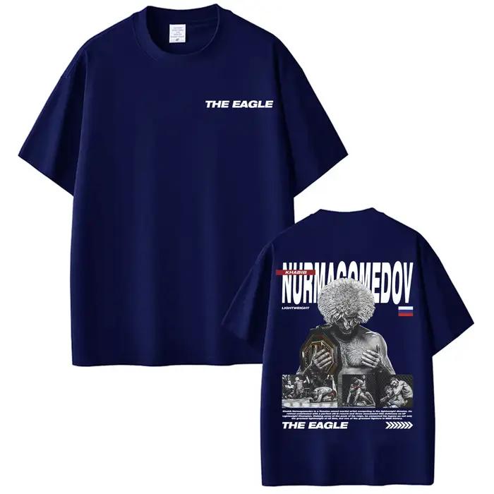 T-shirts Khabib Nurmagomedov The Eagle Merch pour hommes et femmes, esthétique violente, t-shirt oversize, hauts d'été, t-shirt ample, streetwear