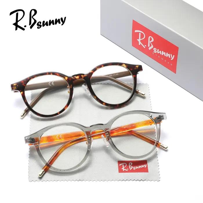 Lunettes rondes confortables et transparentes pour hommes et femmes, 2 pièces, lecteur de lunettes p
