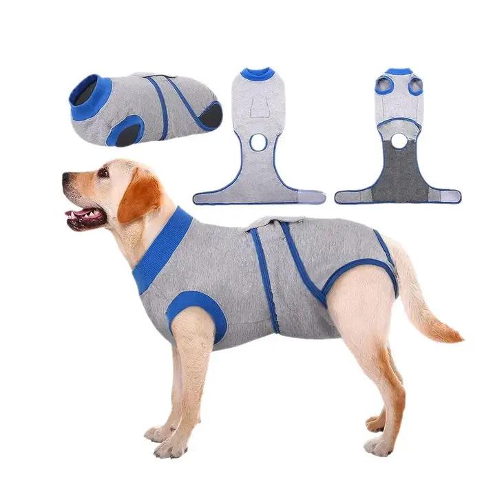 Combinaison de récupération post-chirurgicale pour chiens confortable douce respirante alternative au collier cône pour chiens grandes tailles convalescence sécurité bien-être