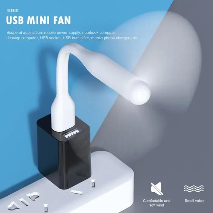 Mini ventilateur USB créatif Portable, ventilateur de refroidissement Flexible et pliable et lumière