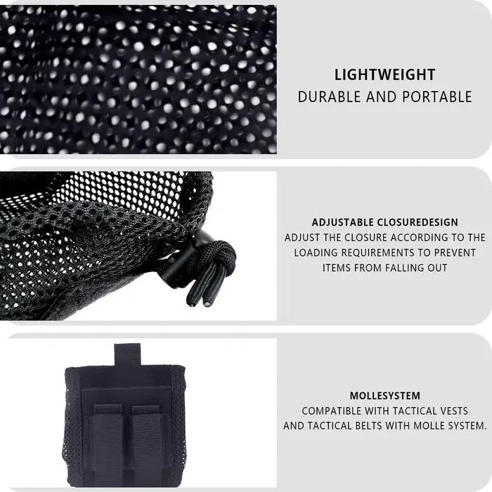 EDC Dull-Sacs de chasse pliables pour le sport en plein air, mini filet de poche, sacs de décharge e
