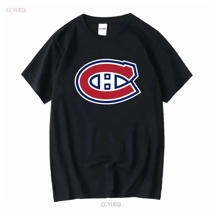T-shirt unisexe respirant et extensible avec logo des Canadiens de Montréal, style vintage américain, légèrement délavé, polyvalent et amusant