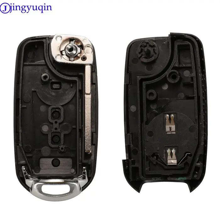 jingyuqin 3/4 Boutons 434MHz 4A Chip PCF7938 à distance de clé de voiture pour FIAT TYPE Toro 500X A
