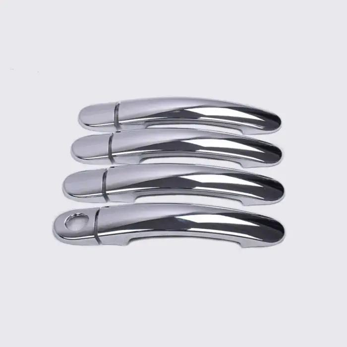 Couvercle de poignée de porte de voiture en Fiber de carbone chromé, autocollant pour VW Golf 5 MK5