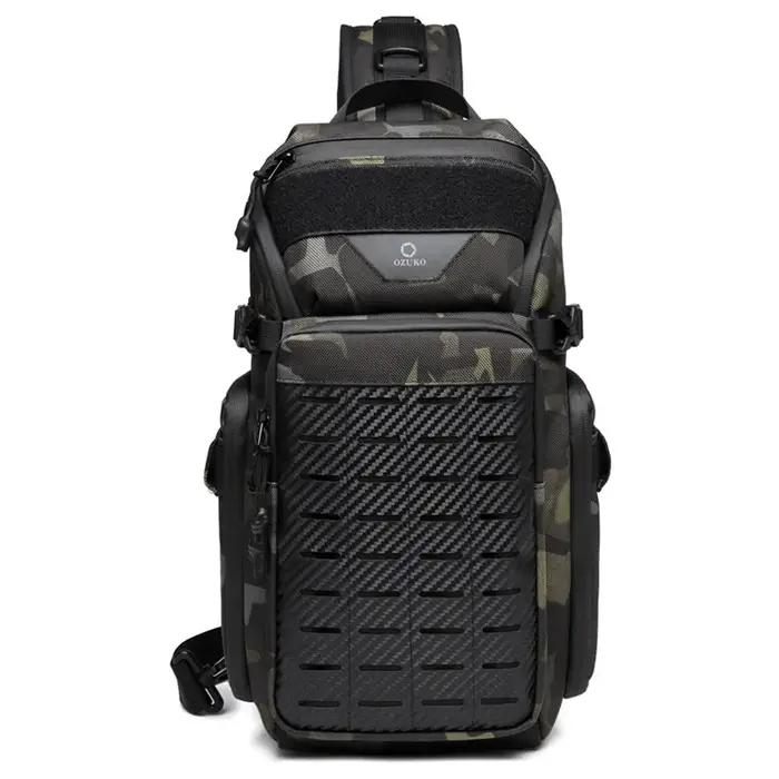 OZUKO hommes sacs de poitrine Sports de plein air tactique bandoulière