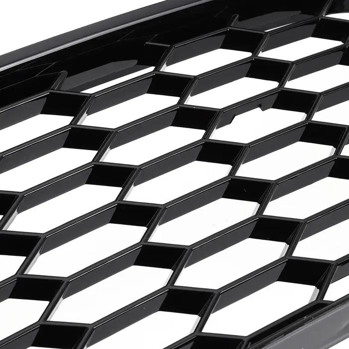 Noir/Chrome s-line antibrouillard lampe gril couverture nid d'abeille hexagonale calandre pour Audi
