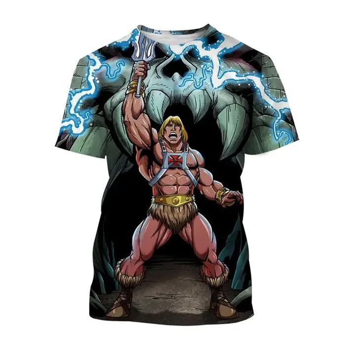 SlessCartoon Anime He-Man Ticks Master T-Shirt pour enfants, haut à manches courtes unisexe, impress