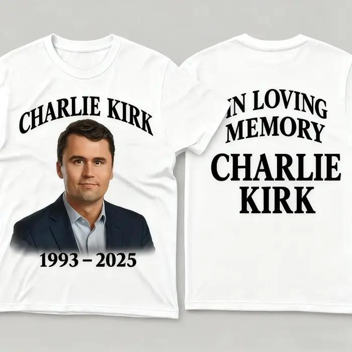 Charlie Kirk hommage t-shirt dans une chemise de mémoire aimante le patriote pour toujours se souvenirs toujours Charlie vêtements RIP Charlie Streetwear