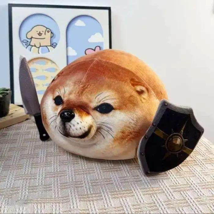 Pendentif poupée en peluche amusant et mignon, motif dessin animé 'Que fait le chien?', Shiba Inu ab