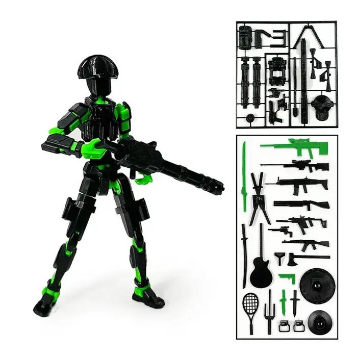 Nouvelle figurine articulée T13 imprimée en 3D, modèle de démonstration de costume de policier, multi-articulations mobiles, créative, anti-stress, à assembler