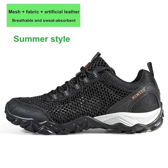 HUMTTO – chaussures de randonnée imperméables en cuir pour hommes